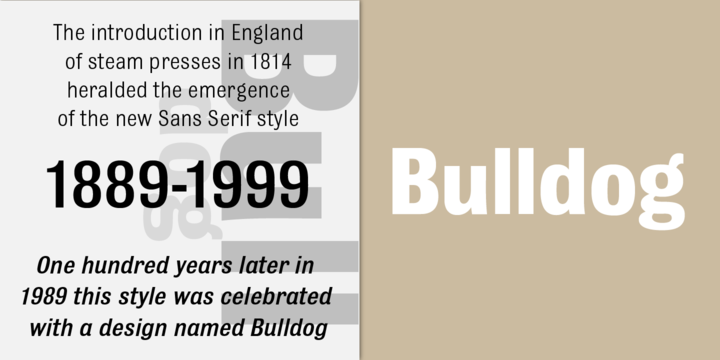Przykład czcionki Bulldog Black Italic